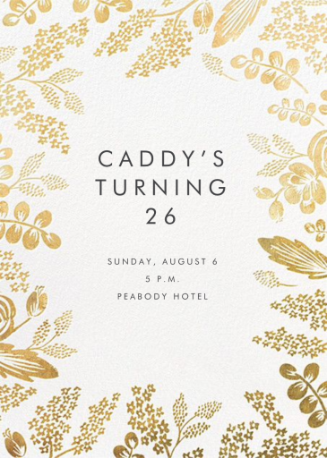 Heather and Lace - Birthday Invitation by Rifle Paper Co.