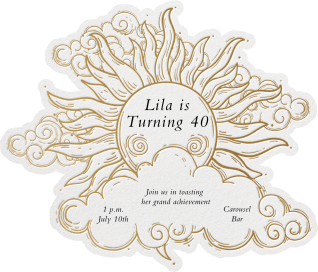 Sun Cutout - Birthday Invitation by Inquisited