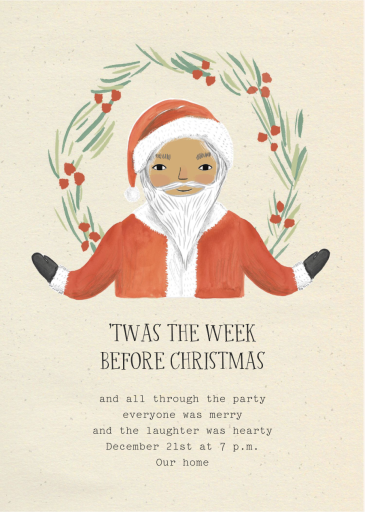 Sincerely Santa - Holiday Party Invitation by Merrilee Liddiard