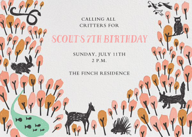 Forest Birthday - Birthday Invitation by Mr. Boddington's Studio