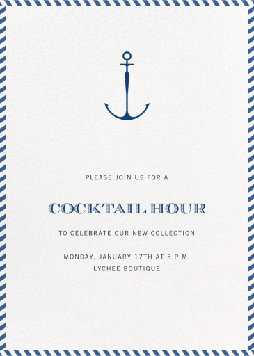 Stripe Border - Cocktail Party Invitation by Paperless Post