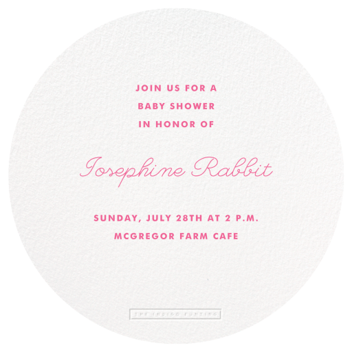 Baby Face - Baby Shower Invitation by The Indigo Bunting - Back