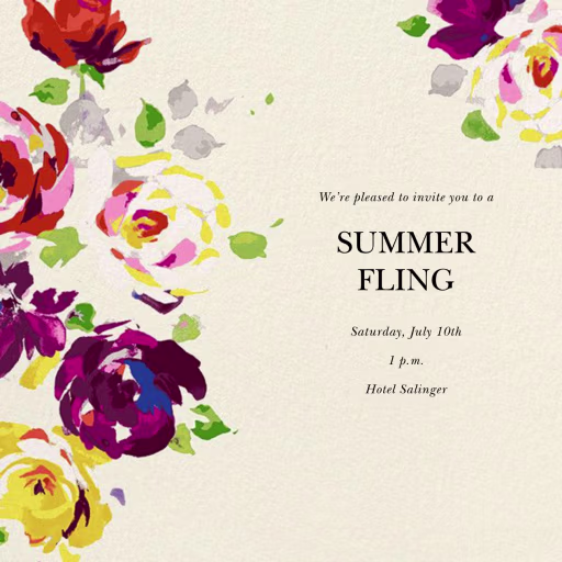 Rosy Dreams - Summer Party Invitation by kate spade new york