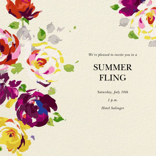 Rosy Dreams - Summer Party Invitation by kate spade new york