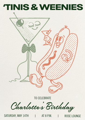 ‘Tinis and Weenies - Invitation by Paperless Post