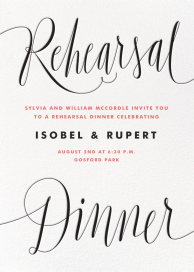 Plume d'Oie - Rehearsal Dinner Invitation by Paperless Post