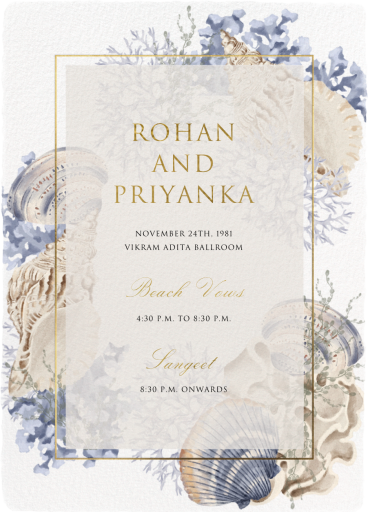 Seashore - Invitation by Sketch Design Studio