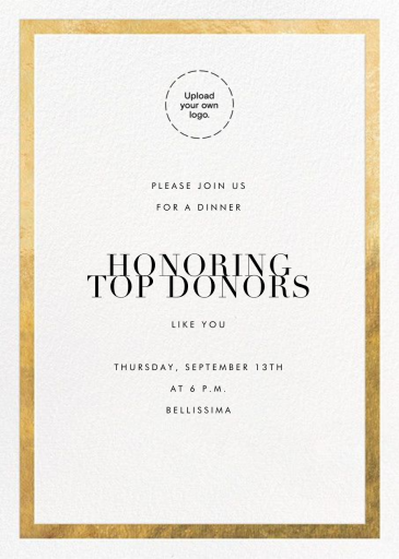 Simple Gold Border - Business Event Invitation by Paperless Post