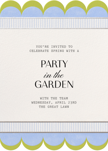 Two-Tone Scallop - Spring Party Invitation by Paperless Post