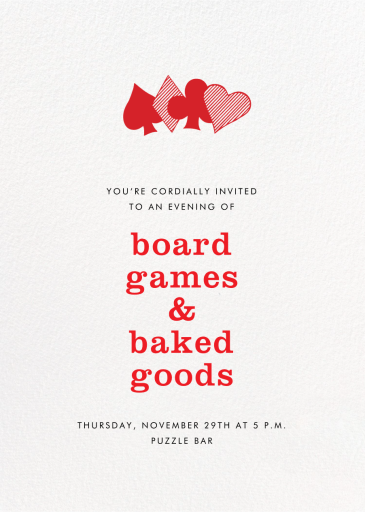 Ivory Plain - Game Night Invitation by Paperless Post