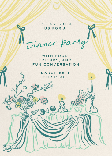 Draped Tablescape - Party Invitation by Pulp Templates Co.