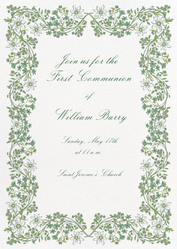 Chalet Chintz (Holly Hollon) - First Communion Invitation by Dogwood Hill