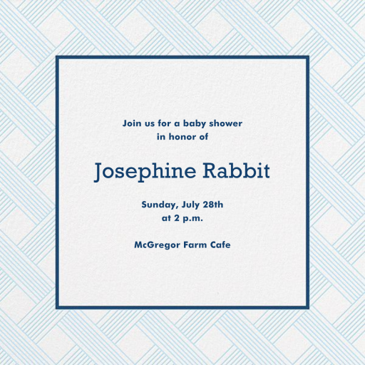 Basket Weave (Invitation) by Jonathan Adler