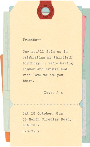 Milestone Mementos - Birthday Invitation by Annie Atkins - Back