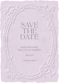 Embossed Lavender - Save the Date by Inquisited