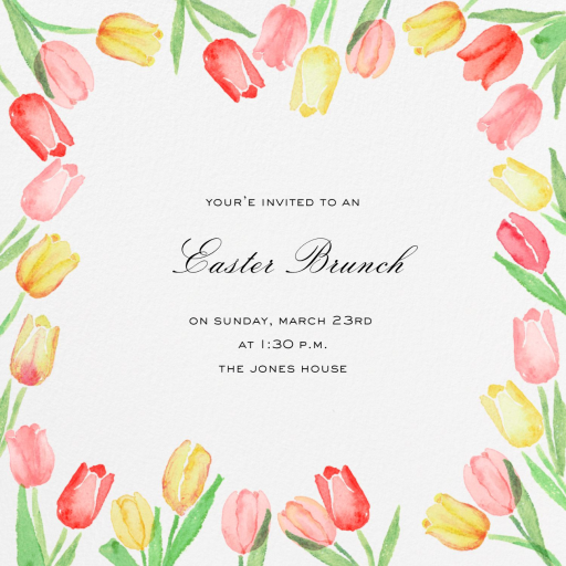 Tulip Bed - Easter Card by Paperless Post