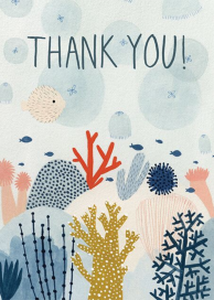 Coral Reef (Kate Pugsley) - Thank You Card by Red Cap Cards