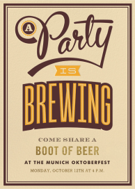 A Party Is Brewing - Invitation by Crate & Barrel