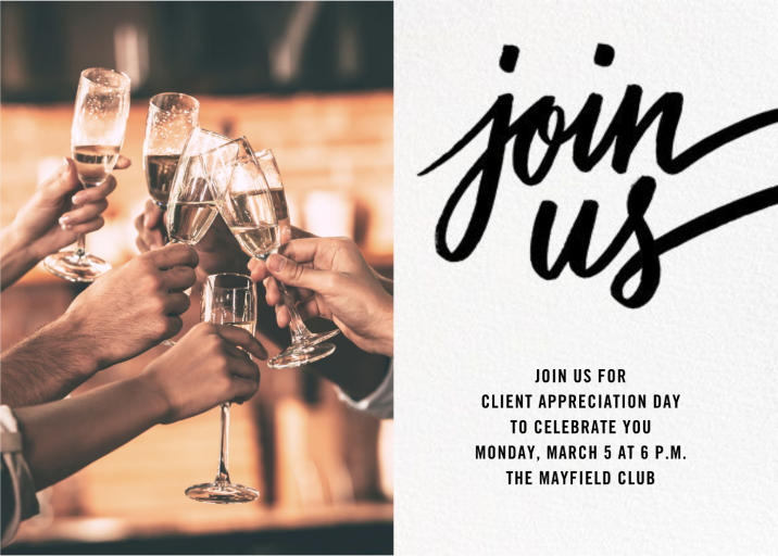 Horizontal Split Photo - Appreciation Event Invitation by Paperless Post