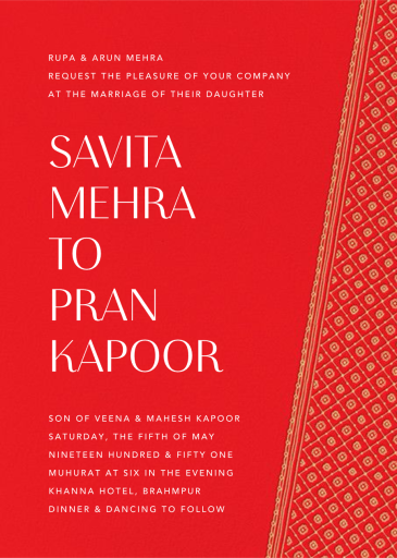 Choli - Wedding Invitation by Paperless Post