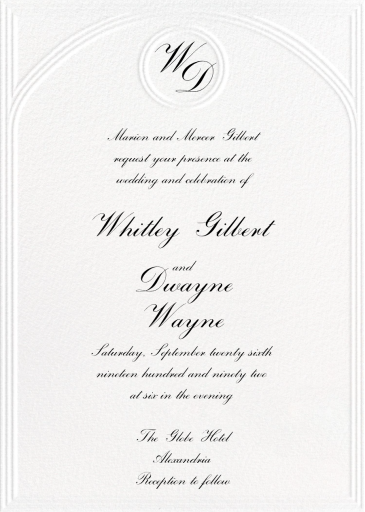 Arch Emboss - Invitation by Paperless Post