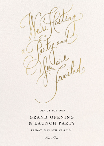 Scripted - Launch Party Invitation by Stephanie Fishwick