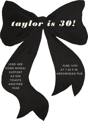 Painted Bow Cutout - Invitation by Paperless Post