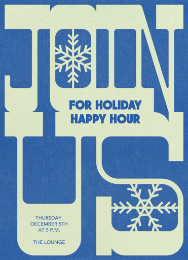 Frosted Font - Corporate Holiday Party Invitation by Paperless Post