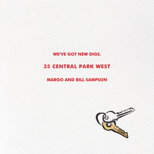 New Home - Moving Announcement by kate spade new york - Back