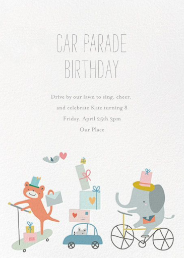 Presents Parade - Birthday Invitation by Little Cube