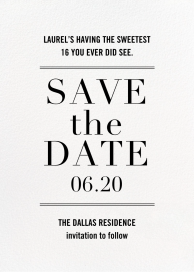 Typographic II - Save the Date - Save the Date by kate spade new york