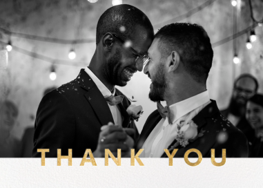 Field of Thanks Photo (Double-Sided) - Thank You Card by Paperless Post