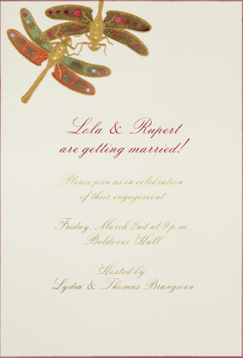 Dragonflies - Spring Party Invitation by Bernard Maisner
