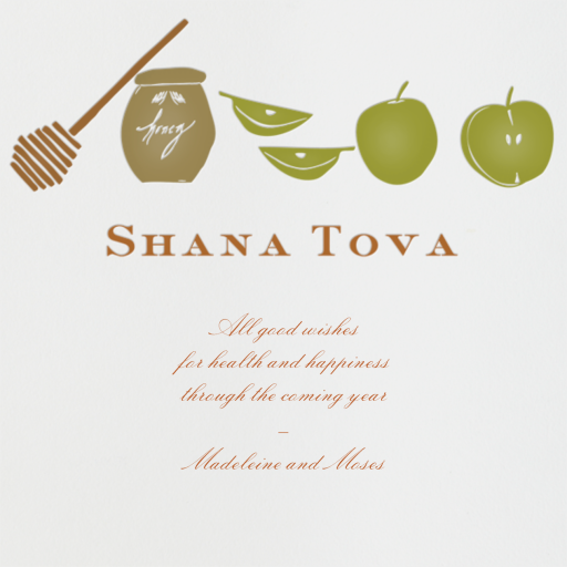 Apples and Honey - Rosh Hashanah Card by Paperless Post