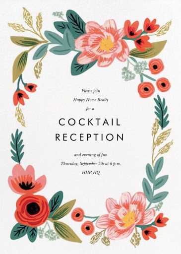 Woven Wildflowers - Dining & Drinks Invitation by Rifle Paper Co.