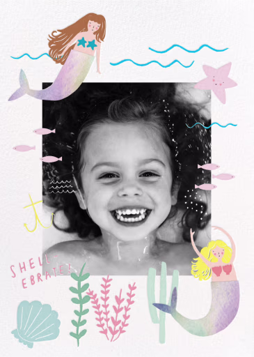 Mermaids in Waiting Photo - Birthday Invitation by Meri Meri