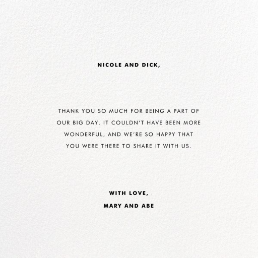 Signum Photo Thank You - Thank You Card by Paperless Post - Back