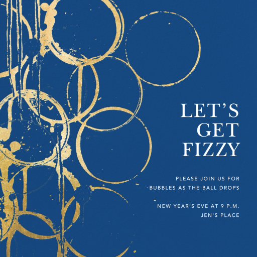 Metallic Circles Watermark - Winter Party Invitation by Kelly Wearstler