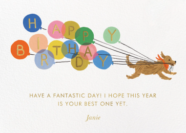 Balloon Dog Birthday - Birthday Card by Rifle Paper Co.