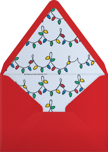 Peanuts Christmas Party Invitation Envelope