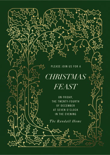 Holly Forest - Christmas Party Invitation by Paperless Post