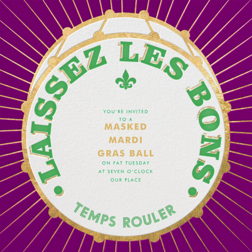 Second Line - Mardi Gras Invitation by Paperless Post