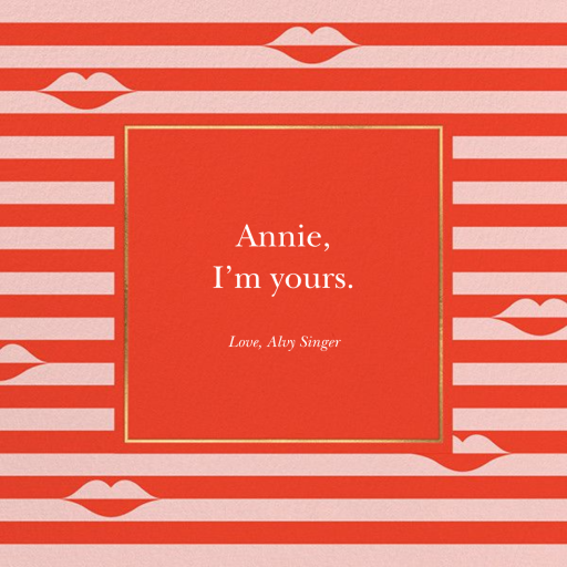 Sealed Lips - Valentine's Day Card by kate spade new york