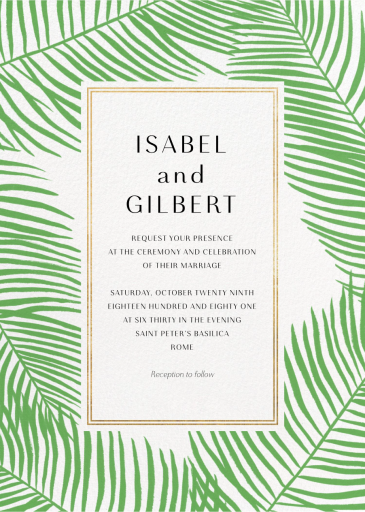 Palmier Nouveau - Wedding Invitation by Paperless Post
