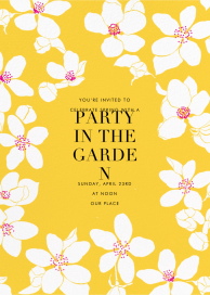 Golden Magnolias - Spring Party Invitation by Carolina Herrera