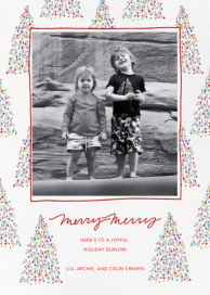 Fir Forest Frame - Christmas Card by Linda and Harriett