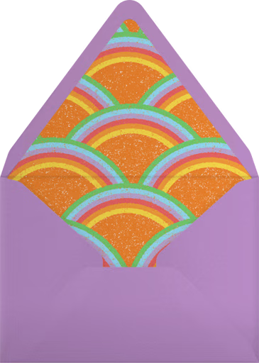 Squiggle Rainbow Frame - Paperless Post Envelope