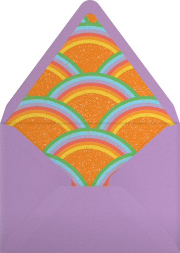 Squiggle Rainbow Frame - Paperless Post Envelope