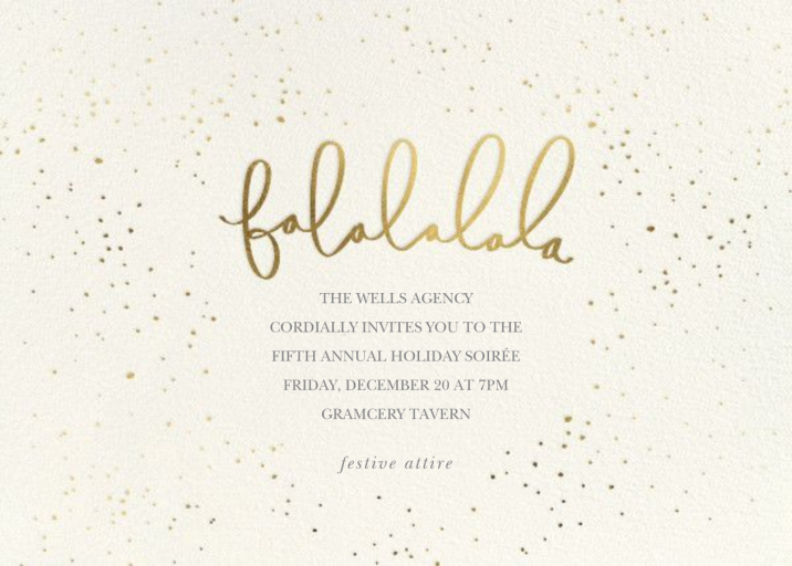 Falalalala - Corporate Holiday Party Invitation by Sugar Paper