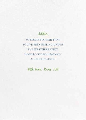 Ding Dong - Get Well Soon Card by Mr. Boddington's Studio - Back